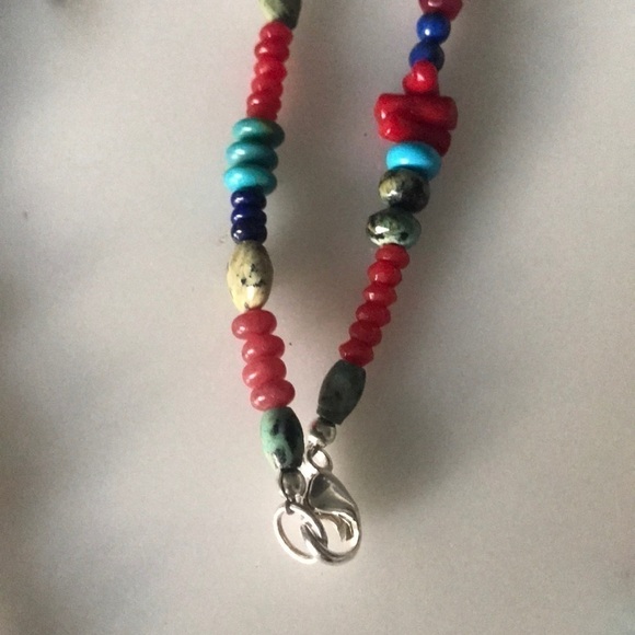 Sundance Semi Precious Stone & Pearl Necklace—Turquoise—Beautiful!!  New! - Picture 8 of 9